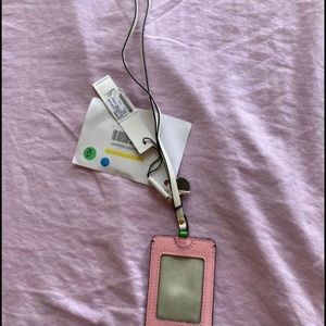 Marc Jacobs Snapshot Leather Commuter Card Case NWT Lanyard